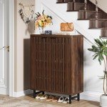 Tribesigns 6-Tier Shoe Cabinet with Shutter Doors