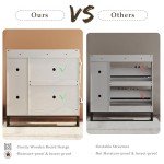 Shoe Cabinet with Flip Drawers and Adjustable Shelves