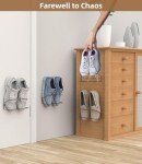 Wall Mounted Shoe Rack with Adhesive Strips - 6PCS