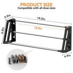 3-Pack Wall Mounted Shoe Rack for 6 Pairs