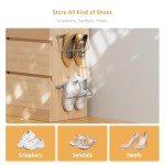 Foldable Wall-Mounted Shoe Rack - 4 Pack