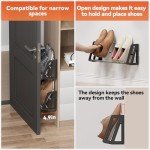 3-Pack Wall Mounted Shoe Rack for 6 Pairs