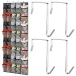 40 Pockets Over-the-Door Shoe Organizer in Gray