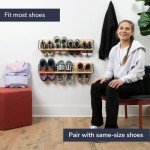 PeachyModern Slim Wall Mounted Shoe Rack