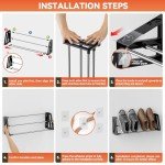 3-Pack Wall Mounted Shoe Rack for 6 Pairs