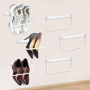 3-Pack Wall Mounted Foldable Shoe Rack