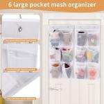 GOMAJI Over the Door/Wall Shoe Organizer, 2 Pack, Narrow, Hanging Shoe Rack for Closet, Bathroom, RV, Pantry, Camping, White