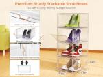 4-Pack Durable Clear Shoe Storage Boxes