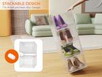 4-Pack Durable Clear Shoe Storage Boxes