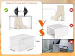 4-Pack Durable Clear Shoe Storage Boxes