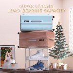12-Pack Stackable Clear Shoe Storage Boxes