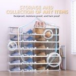 12-Pack Stackable Clear Shoe Storage Boxes