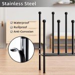Black Metal Free Standing Shoe Rack for 6 Pairs