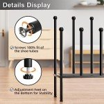 Black Metal Free Standing Shoe Rack for 6 Pairs