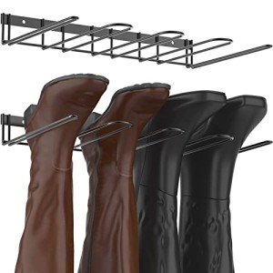 Sturdy Wall Mounted Boot Rack for 4 Pairs