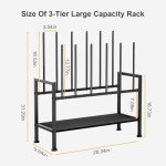 DIMJ 3-Tier Free Standing Shoe Rack Organizer