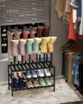 Black Boot Rack Organizer for Tall Boots