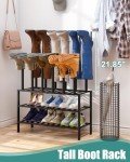 Black Boot Rack Organizer for Tall Boots