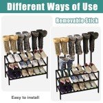 Black Boot Rack Organizer for Tall Boots