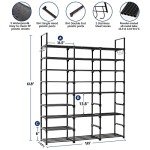 9-Tier Metal Shoe Rack - Holds Up to 55 Pairs