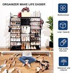 9-Tier Metal Shoe Rack - Holds Up to 55 Pairs
