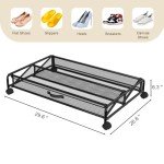 Rolling Under Bed Shoe Storage Bins, 2 Pack