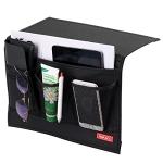 Bedside Storage Organizer with Pockets - Black