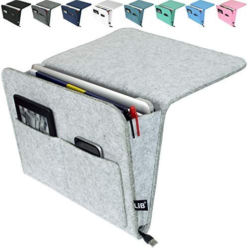 Large Bedside Caddy Organizer (felt) for 14 inch laptop
