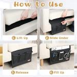 Bedside Storage Organizer with Pockets - Black
