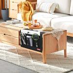 Bedside Storage Organizer with Pockets - Black