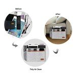 Light Gray Bedside Caddy with 5 Pockets