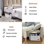 Light Gray Bedside Caddy with 5 Pockets