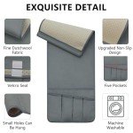 Gray Couch Caddy Organizer with 5 Pockets