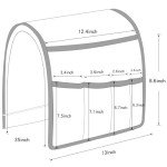 Gray Couch Caddy Organizer with 5 Pockets