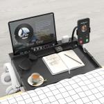 Bamboo Bedside Shelf with Phone Holder