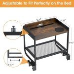 2-Tier Clip-On Nightstand Shelf for Bunk Beds