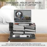 Bamboo Bedside Shelf with Phone Holder