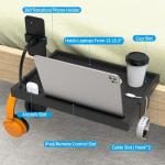 Bamboo Bedside Shelf with Phone Holder