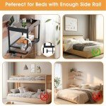 2-Tier Clip-On Nightstand Shelf for Bunk Beds