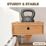 Vekkia Bamboo Bedside Shelf with Drawers for Bunks