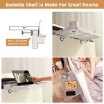 17" Clip-On Bedside Shelf with Phone Holder