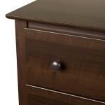 Tall Nightstand with 3 Drawers in Espresso
