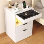 Modern Nightstand with Gun Drawer and Charging Station