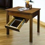 Kennedy End Table with Hidden Drawer, Warm Brown