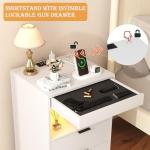 Modern Nightstand with Gun Drawer and Charging Station
