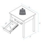 Kennedy End Table with Hidden Drawer, Warm Brown
