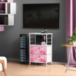 2-Drawer Kids Nightstand with Fabric Bins