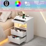 Modern Nightstand with Gun Drawer and Charging Station