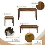 Kennedy End Table with Hidden Drawer, Warm Brown