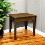 Kennedy End Table with Hidden Drawer, Warm Brown